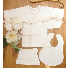 바바오가닉 레이스 남아 여아 오가닉 신생아 아기용품 5종세트 만들기