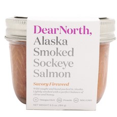 Dear North 세이보리 파이어위드 알래스카 스모크드 삭아이 살몬, 184g, 1개