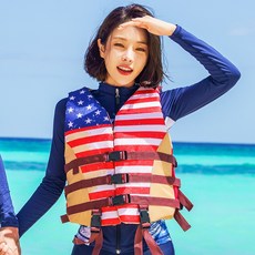 벤디스 라떼아메리카 여성용 라이프자켓 성인 구명조끼 D806, 브라운