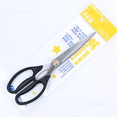 고급 톱니 가위 - 오복가위/연질손잡이/양손 고기가위, 총길이 26cm, 1개