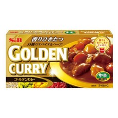 에스비 일본내수용 골든카레_중간매운맛 SB카레, 198g, 1개