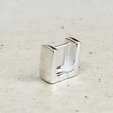 실버사각귀걸이