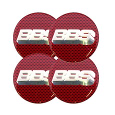 카포카 차량용 휠캡 휠스티커 56mm 65mm 4개1세트, 65mm BBS 체크레드, 4개