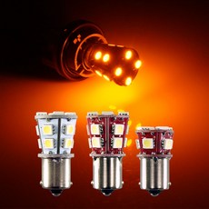 삼항LED 자동차량 5050 3칩 LED전구 램프 깜빡이등 브레이크등, 12V 국산 9발 싱글 옐로우LED, 1개