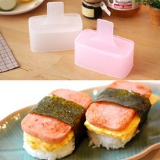 하나시아이 하와이안 스팸 무스비틀 사각김밥 만들기 소풍 김밥틀 2사이즈, 화이트M