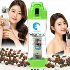 유헬스코리아 워터홀릭 알카리 환원수 물병 500ml, 초록, 1개