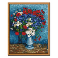 보석십자수꽃병