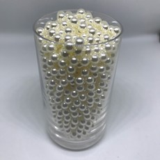 (50개묶음)4mm 원형 아이보리 스터드진주 ITH-06766 홈패션부자재 의류부자재 부자재 리폼부자재, 4MM 진주5알 + 2.3MM 일반고정핀5개