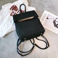MW 무지 심플 베이직 슬림 사각 가죽 백팩 Eb1d4