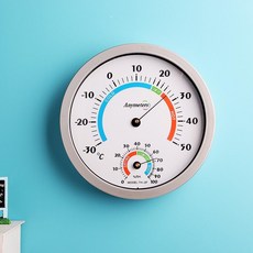 벽걸이 아날로그 온습도계 디지털 아기 국민 시계, 단품