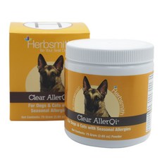 허브스미스 클리어 AllerQi 시즈널 알러지 강아지 고양이 겸용 파우더, 75g, 1개