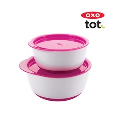 옥소토트 유아용 스푼 포크 케이스 세트 이유식 용품, 1개, 07.유아용그릇set-핑크