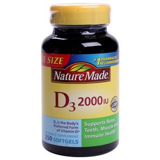 네이처메이드 비타민 D3 2000 IU 소프트젤, 1개, 250정