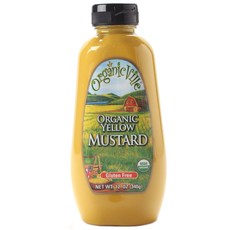 오가닉빌 옐로우 머스타드 글루텐 프리 무지방 비건, 340g, 1개