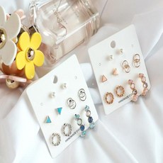 여리여리귀걸이목걸이세트실버