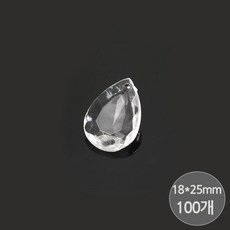 비즈아이 [6483-03]아크릴(마고자물방울컷L) 18*25mm (투명) [1개], 100개