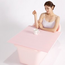 이수욕조 반신욕조+덮개세트, 핑크, 1개