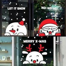 제제데코 CMS4J176 크리스마스 스티커 눈꽃 모음 성탄절 까꿍 시트지, 눈사람까꿍, 1개