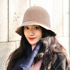 여성 벨벳 리본 와이어 버킷햇