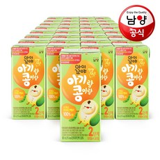 아이꼬야 한뼘 더큰 아기랑 콩이랑 2단계 아기두유 180ml, 48개, 두유