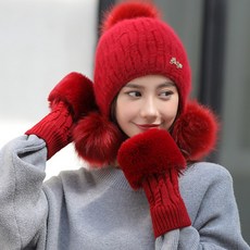 딸기공주 겨울 털 방한 암워머 핸드워머 등산 스키 장갑 방울 귀달이 토시 앙고라