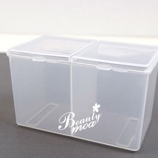 [안산뷰티모아] 화장솜톰 젤와이퍼통 2칸 1칸 듀얼솜통 시험용솜통 2구 정리함 네일국시용 국가고시 셀프네일아트 수량구매환영, 1개, [듀얼솜통/2칸형]