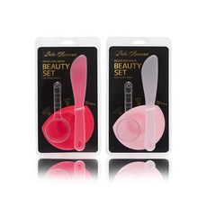 벨리 아체소리 뷰티세트 (고무볼+계량컵+스파츌라) 팩도구, 1set, 핑크