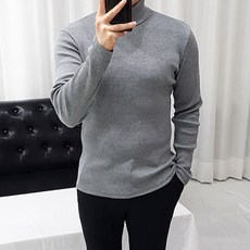 로니케이 무지 기본 골지 목폴라 긴팔 티셔츠