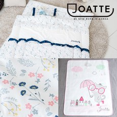 [조아뜨] 공주님 4종세트 [플라워 이불+요+좁쌀베개+방수요]