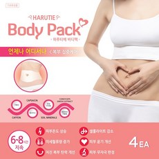 하루티에 바디팩 복부집중관리, 1set, 4Ea