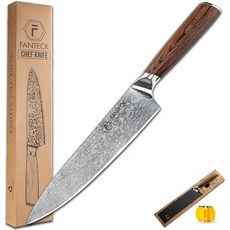 FANTECH 주방 나이프 8 인치 주방 나이프 전문 다마스커스 요리사 칼 날카로운 레이저 고 탄소 스테인레