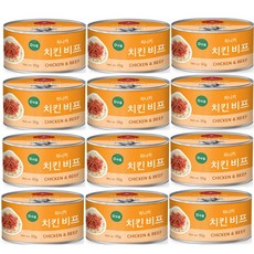 피니키 독 치킨&비프 캔 95g 12개