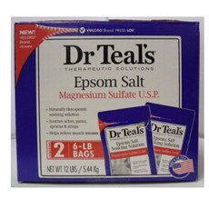 C/엡솜염/5.44kg/Dr. Teals Epsom Salt 2 6 Lb Bags, 5.44kg, 1개