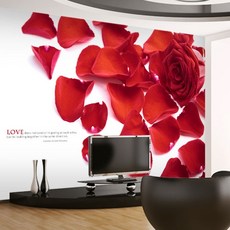 프렌체 맞춤제작 30가지 꽃디자인 UV프린팅 포인트벽지, 디자인06
