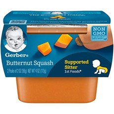 Gerber 어린이 과일퓨레 1st 푸드 56g 2개입, 스쿼시(Squash), 1개