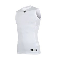 DESCENTE [S7221ZST01] 데상트 절개 라운드 스판언더 (백색) 민소매 티셔츠