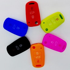 에이링크 현대 기아 폴딩키 케이스 실리콘 구형 모닝 k5, [블루], 1개