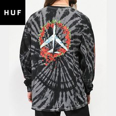 [해외] 미국정품 허프 HUF Shakedown Black Tie Dye 남자 롱슬리브 긴팔 티셔츠