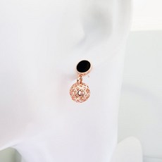 오닉스하트귀걸이