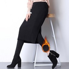 봄 겨울 동대문 여자 기모 모직 치마 레깅스 AYu8z4d