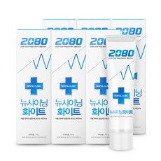 2080 덴탈크리닉 뉴샤이닝 화이트 치약, 140g, 6개