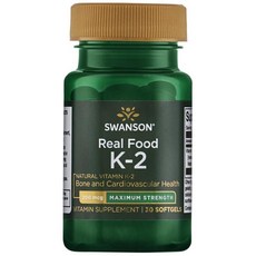 스완슨 리얼 푸드 비타민 K-2 200mcg 소프트젤, 1개, 30정