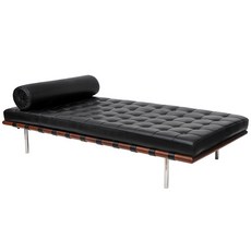 바로셀로나 데이베드 Barcelona Daybed 침대소파 천연가죽 간이침대 재고보유, 브라운