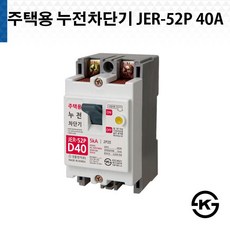 진흥 주택용 누전차단기 JER 52P D40 40A, 1개
