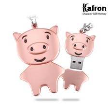 칼론 꿀꿀메탈 복돼지 캐릭터 USB메모리, 32GB