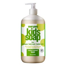 에브리원 키즈 솝 3in1 올인원클렌저 트로피컬 코코넛 트위스트 향, 946ml, 1개