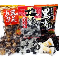 카스가이사 소금+흑설탕+땅콩캔디 총3봉(+맛보기 밀크츄2개), 1세트
