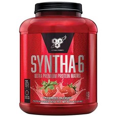 비에스엔 신타-6 프로틴 파우더 드링크 믹스 단백질 보충제, 스트로베리 밀크셰이크 (Strawberry Milkshake), 2.27kg