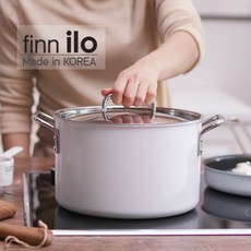 핀일로 인덕션용 통5중 칼라스텐 냄비&팬, 미드나잇블랙, 24곰솥단품, 1개