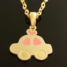 14K GOLD [미아방지목걸이] 하트붕붕이_BP861, 단품, 1개